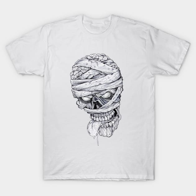 skull , skulls , dead , death , bones , skeleton , engraving , woodcut ,macabre , floral , graveyard,horror T-Shirt by Otaka-Design